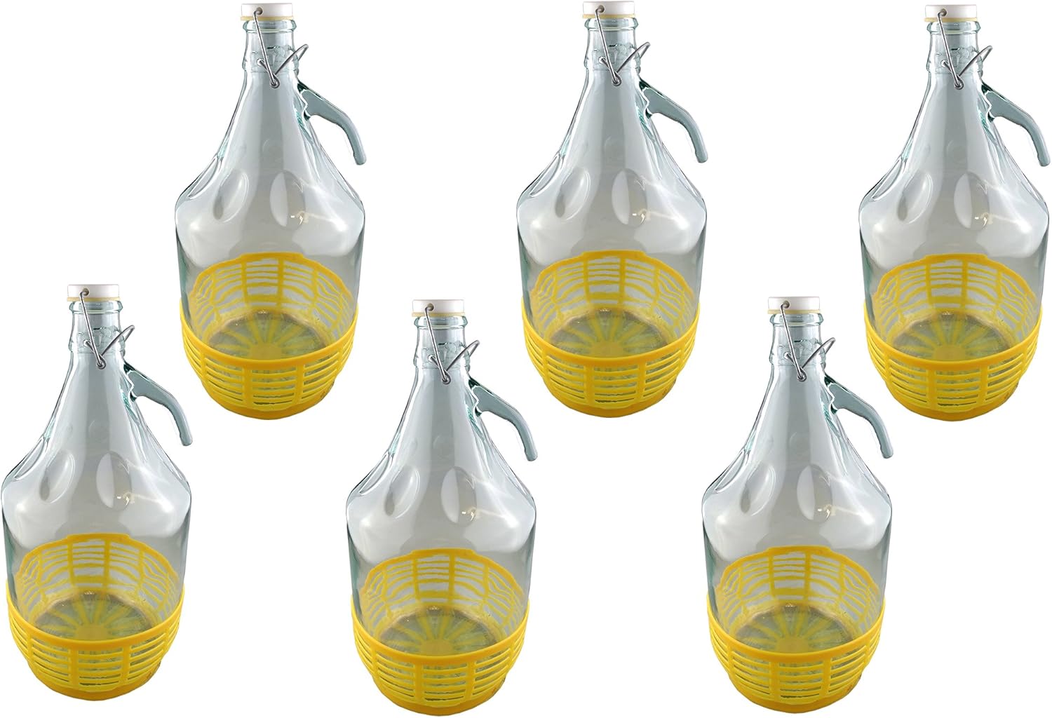 5L Demijohn/Carboy with Removable Protective Base,Pack of 2,4 & 6,Next