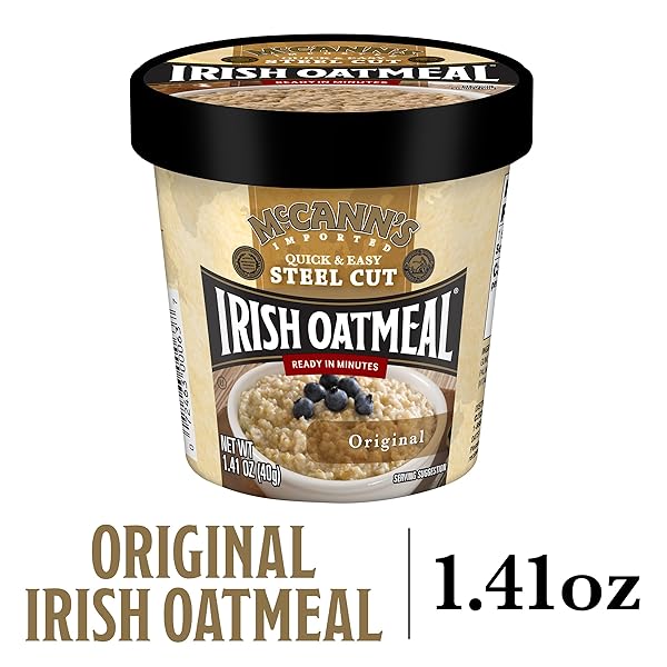 MCCANN’S IRISH OATMEAL INSTANT OATMEAL CUP, ORIGINAL, 1.4 OUNCE (PACK OF 12)