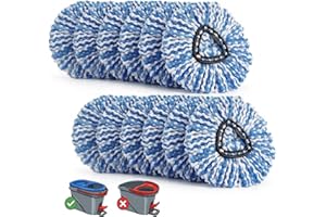 Bibikulala 12 Pack Spin Mop Head Refill for Vileda Mop Heads, Mop Head Replacement for 2 Tank System