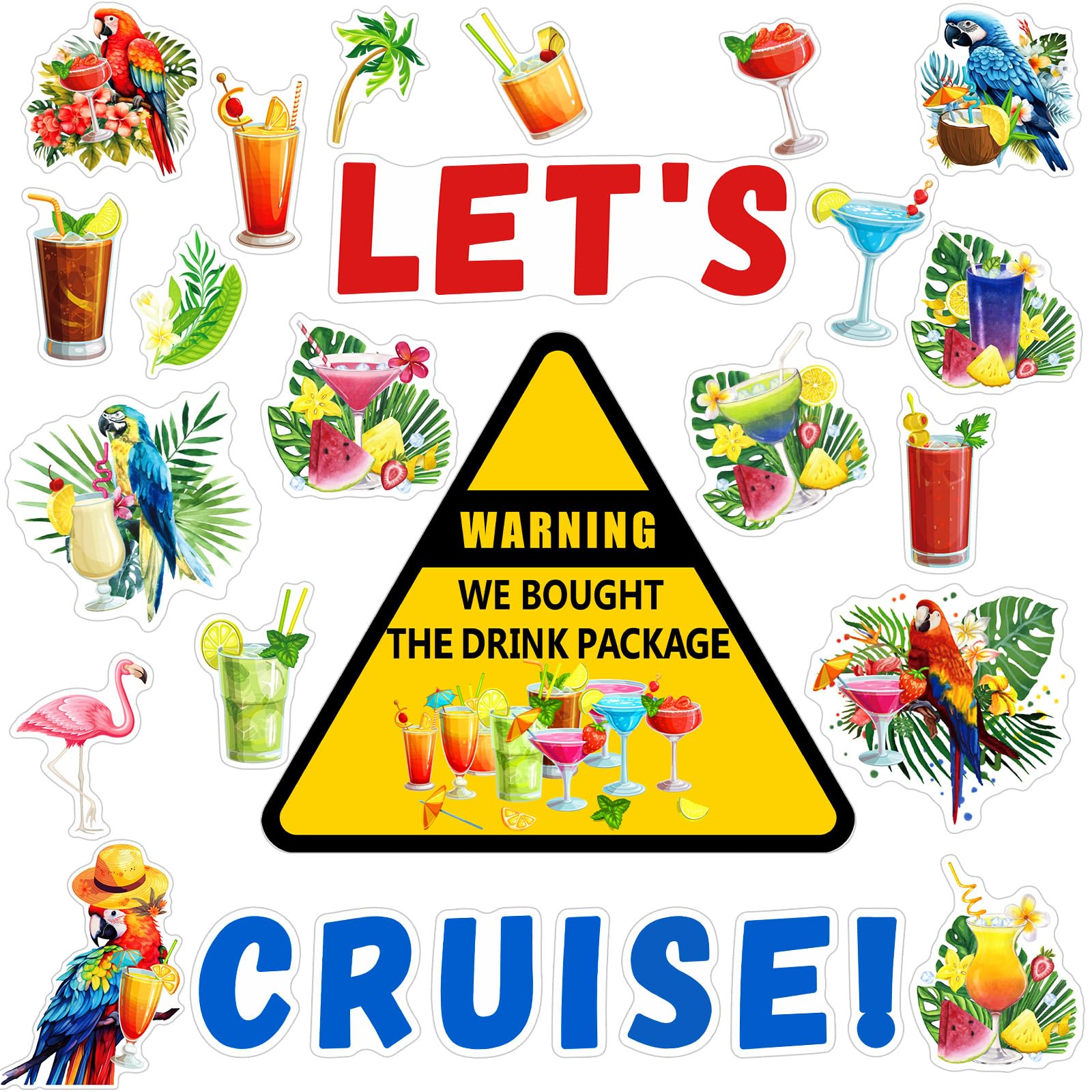 Photo 1 of Leumoi 27 Pcs Cruise Door Magnets Decorations Funny Magnets Magnetic Reusable Cruise Magnet for Cabin Door Ship Refrigerator Office Car Accessories(Parrot)