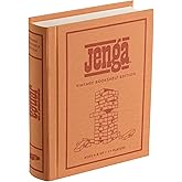 WS Game Company Jenga Vintage Bookshelf Edition, Linen Wrapped Book Box & Slipcase, 54 Hardwood Blocks & Stacking Sleeve, Classic Jenga Game for Adults & Kids, Ages 6+