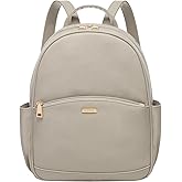 Marvolia Mini Backpack for Women - Leather Backpack Cute Backpacks with Multiple Pockets for Travel College Work - Elephant Grey