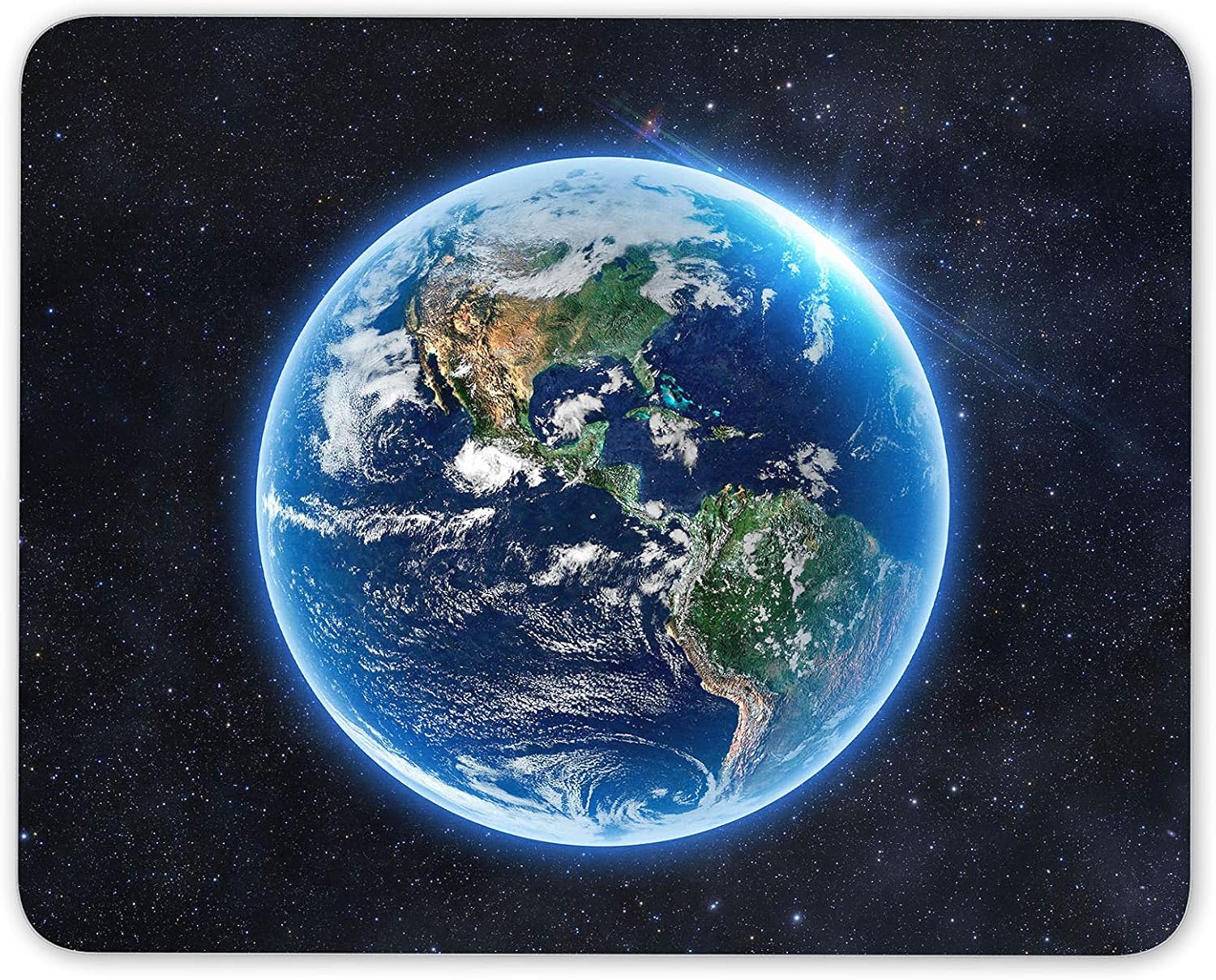 Destination Vinyl Ltd Blue Marble Earth From Space Mouse Mat Pad - Beautiful Computer #14522, Multicolor, 23.5cm x 19.6cm x 5mm