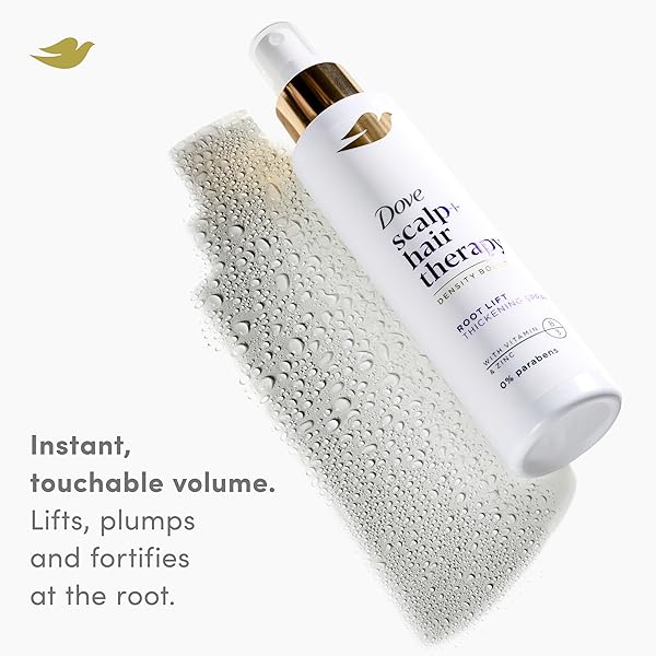 DOVE DENSITY BOOST ROOT LIFT THICKENING SPRAY FOR FULLER HAIR AND SCALP THERAPY, WITH VITAMIN B3, ZINC AND 0% SULFATES, 5 OZ