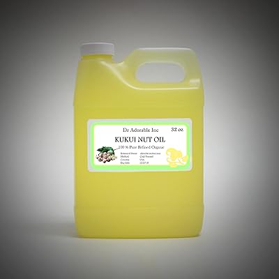 Organic Kukui Nut Oil Cold Pressed 100% Pure 32 Oz / 1 Quart