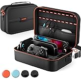 COOWPS All-in-One Carrying Case for Nintendo Switch 2, Hard Shell Full Protection Travel Case with 20 Game Card Slots & 4pcs 