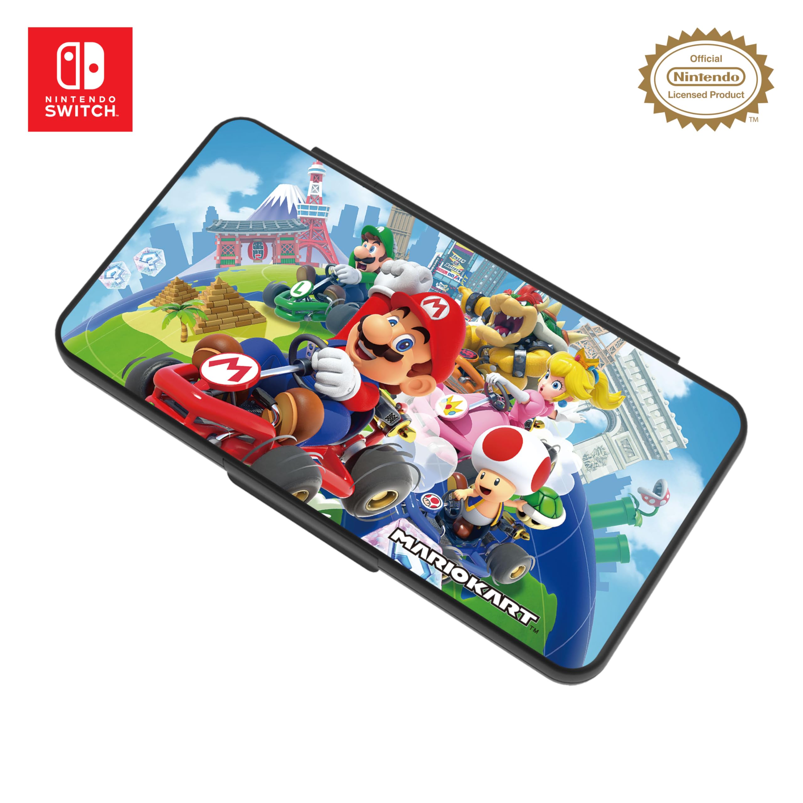 R.D.S. INDUSTRIES, INC. - Game Traveler Licensed Nintendo Switch Game Card Case - Holds 24 Game Cards and 4 microSD Cards, MarioKart (GCC24GR)