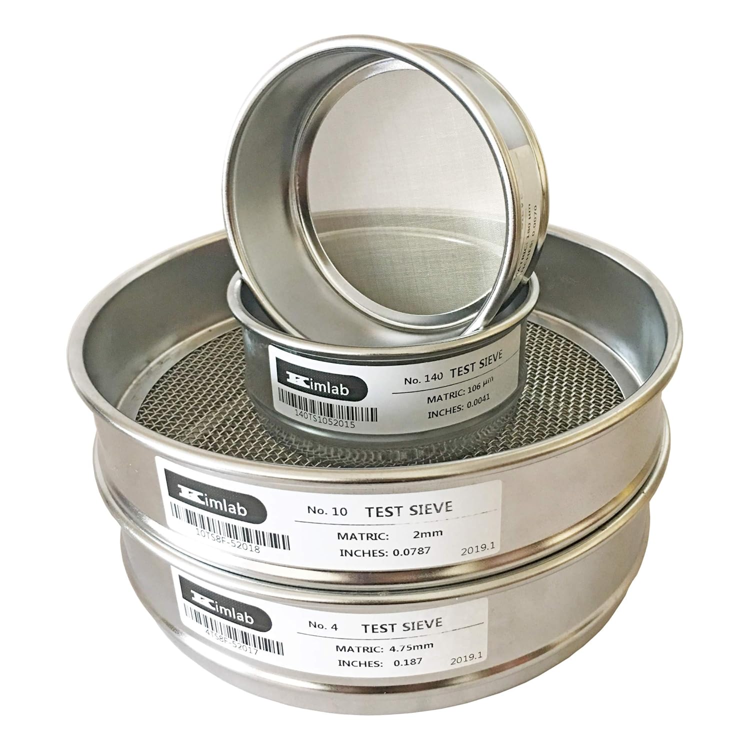 KimLab Economy Test Sieve 12/1.7mm Opening,Diameter 10cm,Test Sieve,SS Wire Cloth,Chroming