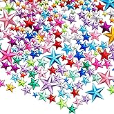 Chuangdi 516 Pcs Acrylic Star Rhinestone Crystal Gems Rhinestone Flat Back 18mm/12mm/10mm/6mm for Holiday Wedding Christmas Birthday Decoration DIY Clothes Shoes Jewelry Making Crafts(Mix Color)