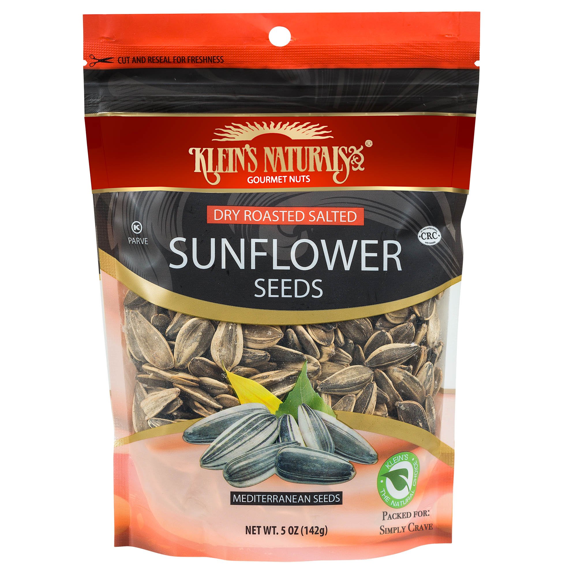 Kleins Natural’s Dry Roasted Salted Sunflower Seeds, Israeli Sunflower