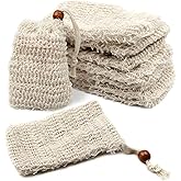 40 Soap Bags Mesh Exfoliating, 100% Natural Sisal Soap Pouch, Soap Savers for Shower Use Like Massaging and Scrubbing