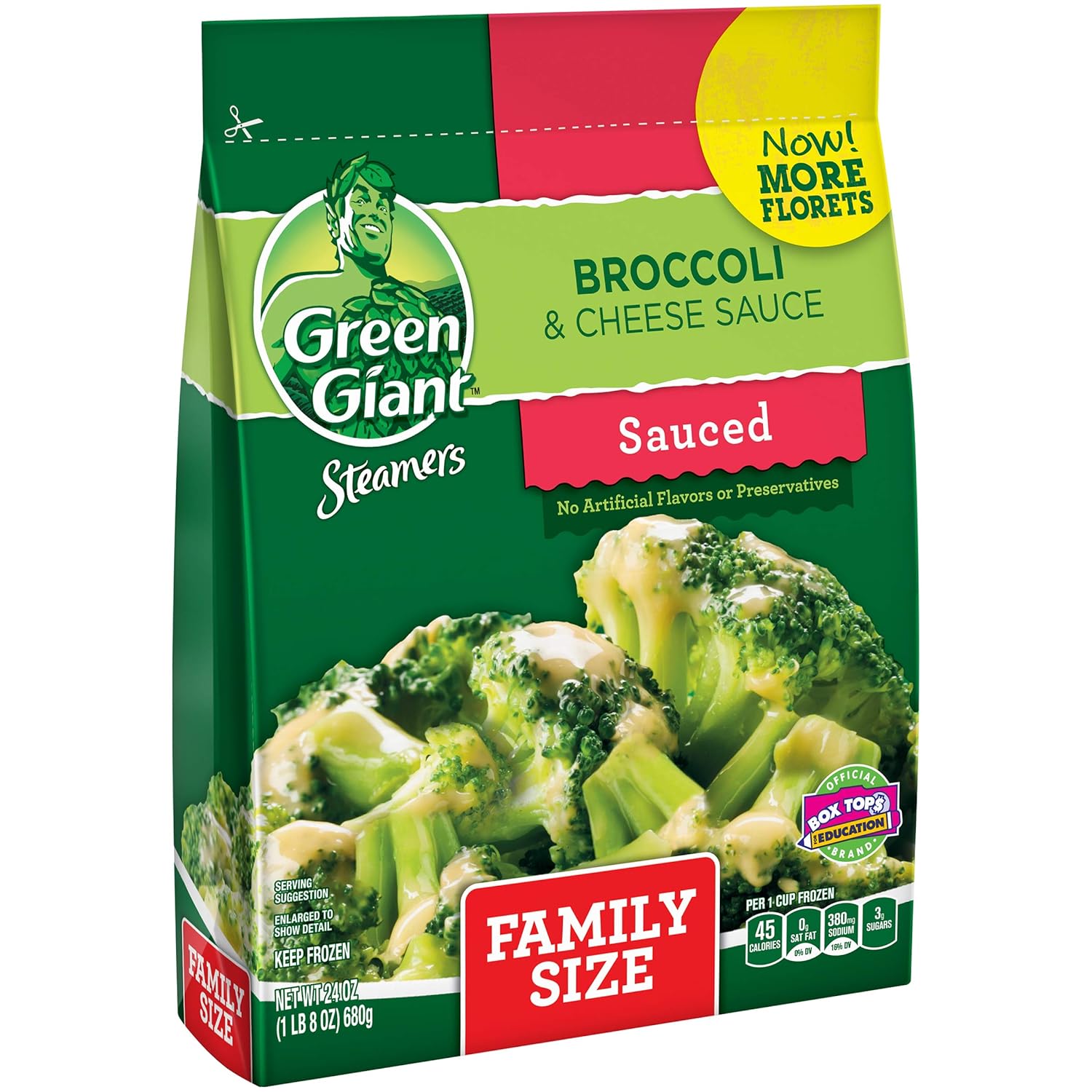 Green Giant Steamers, Broccoli & Cheese Sauce, 24 Ounce (Frozen
