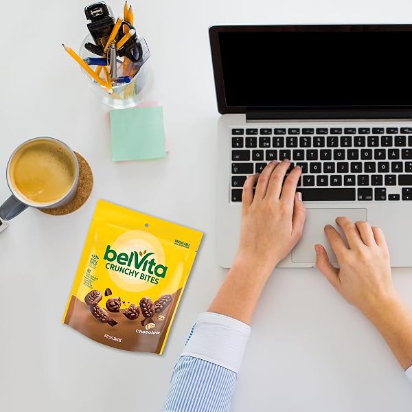 BELVITA BITE SIZE SNACKS, CHOCOLATE CRUNCHY BITES, 5 OZ