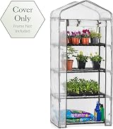 Christow Replacement Greenhouse Cover 4 Tier Mini Growhouse H158xW69xD49cm view 2