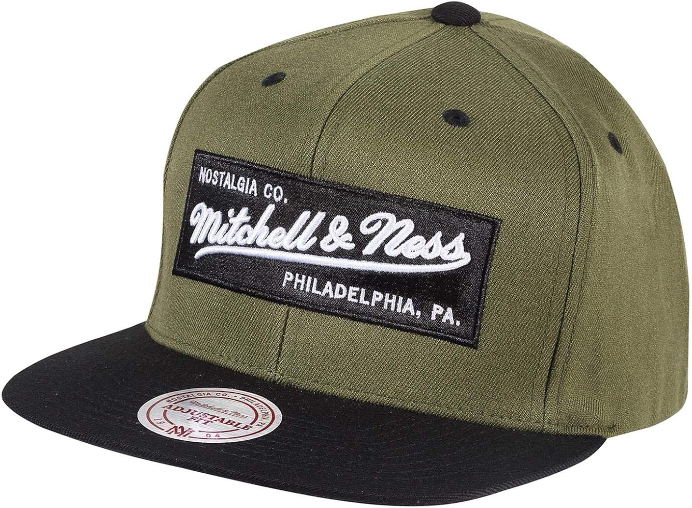 Mitchell & Ness Nostalgia Logo 2 Tone Label Olive Black NE18Z Snapback Cap