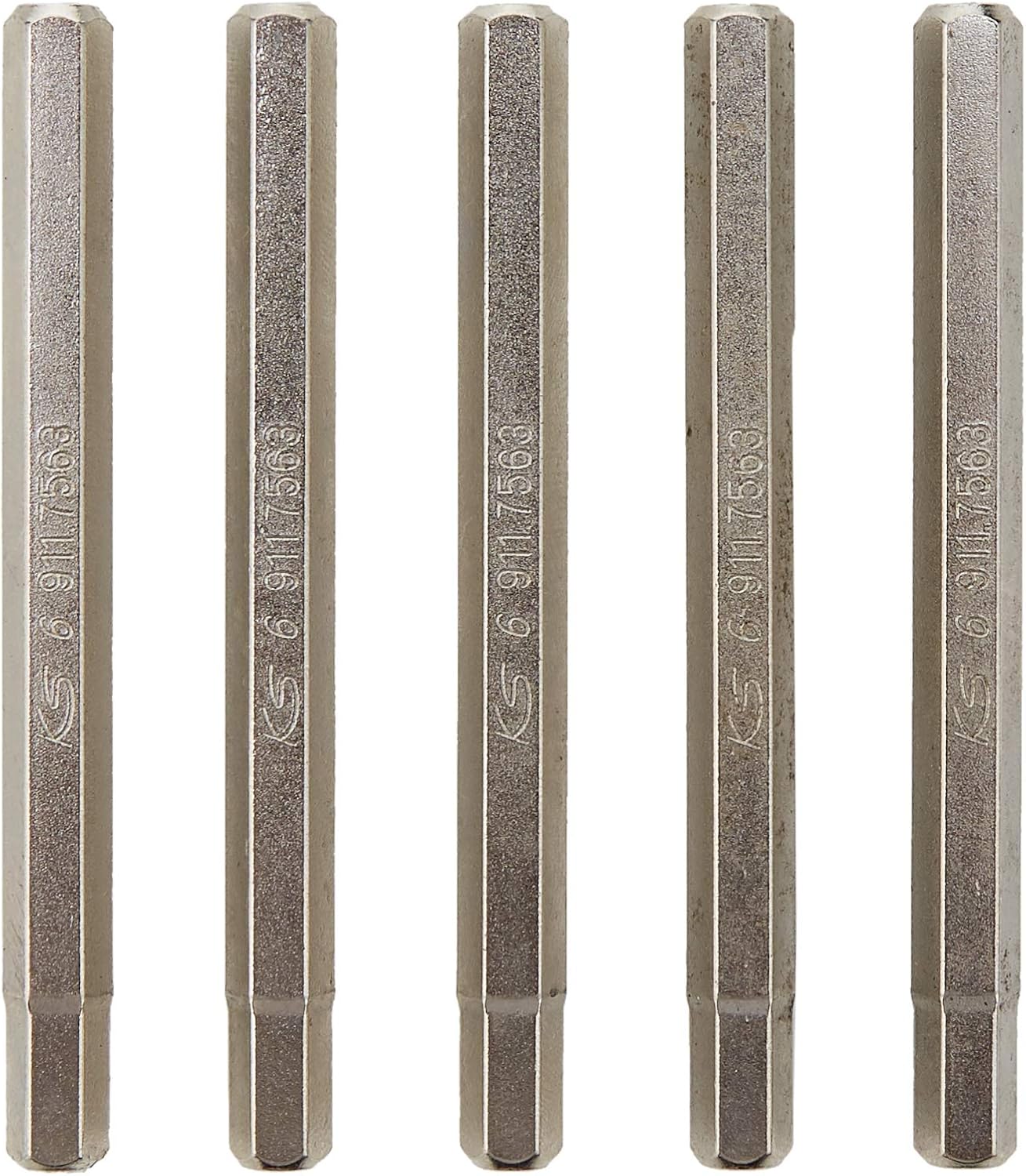 KS Tools 911.7763 75mm 6mm 1/4-inch Classic Bit Hex (5 Pieces), Silber, Variety pack - Image 4