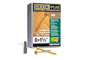 HILLMAN FASTENERS 48411 LB 1-5/8x8 Tan Screw