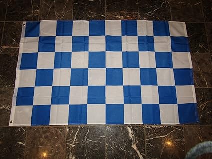 Amazon Com 3x5 Advertising Checkered Checker Blue White Flag 3