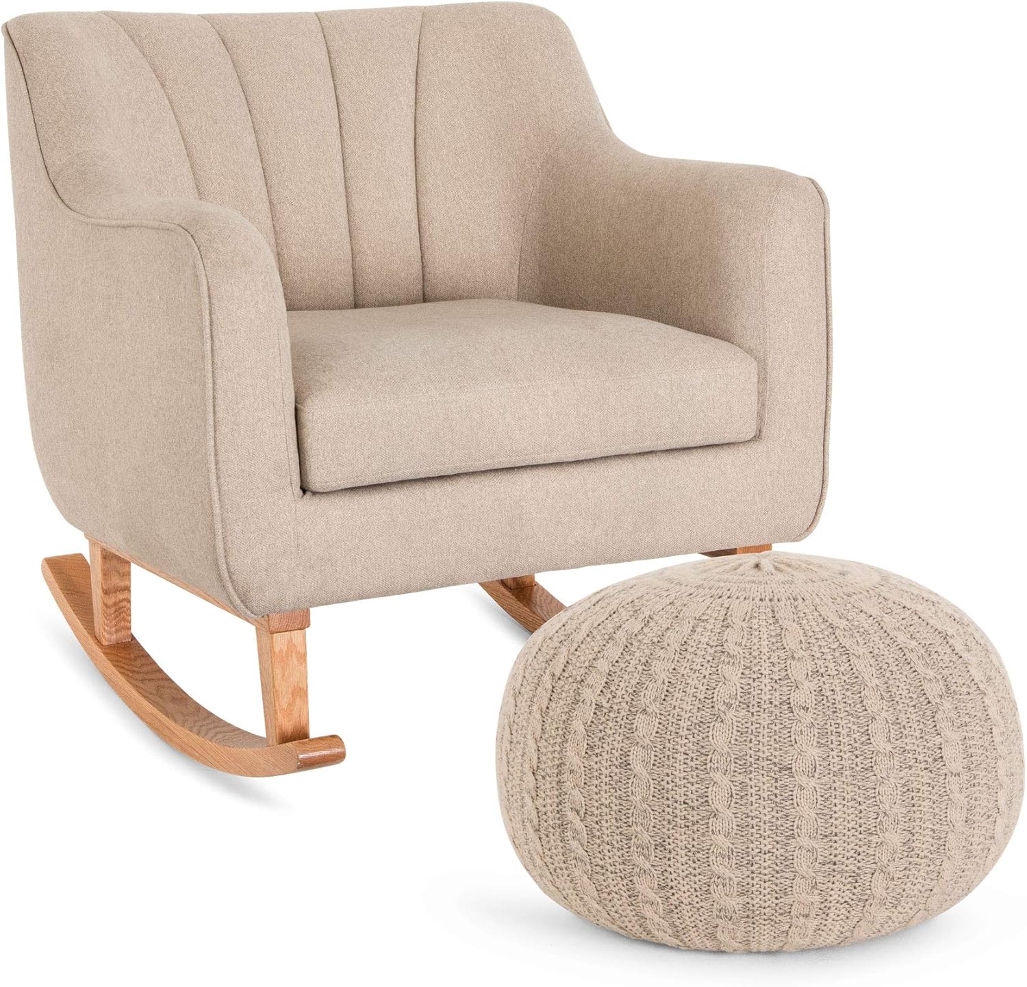 Noah Rocking Chair & Pouffe Set Tutti Bambini Nursing Breastfeeding