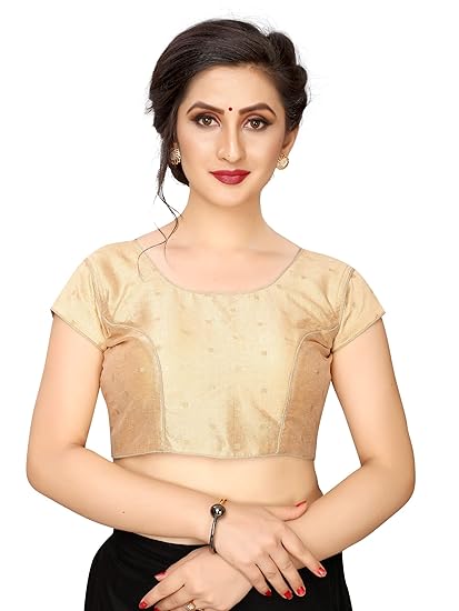 PARI DESIGNER BEIGE COLOR WOVEN WOMEN BLOUSE