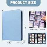 Lictin Trading Card Album 504 Pockets Leather Zip Page Binder Blue view 7