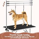 Yaheetech 91cm Pet Grooming Table Adjustable Height with Storage Basket Black view 7