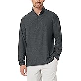ODODOS Men's Half Zip Performance Shirt - Ultra Soft odSTRATUM Tech Pullover UPF 50+ Breathable Long Sleeve Mock Neck Top