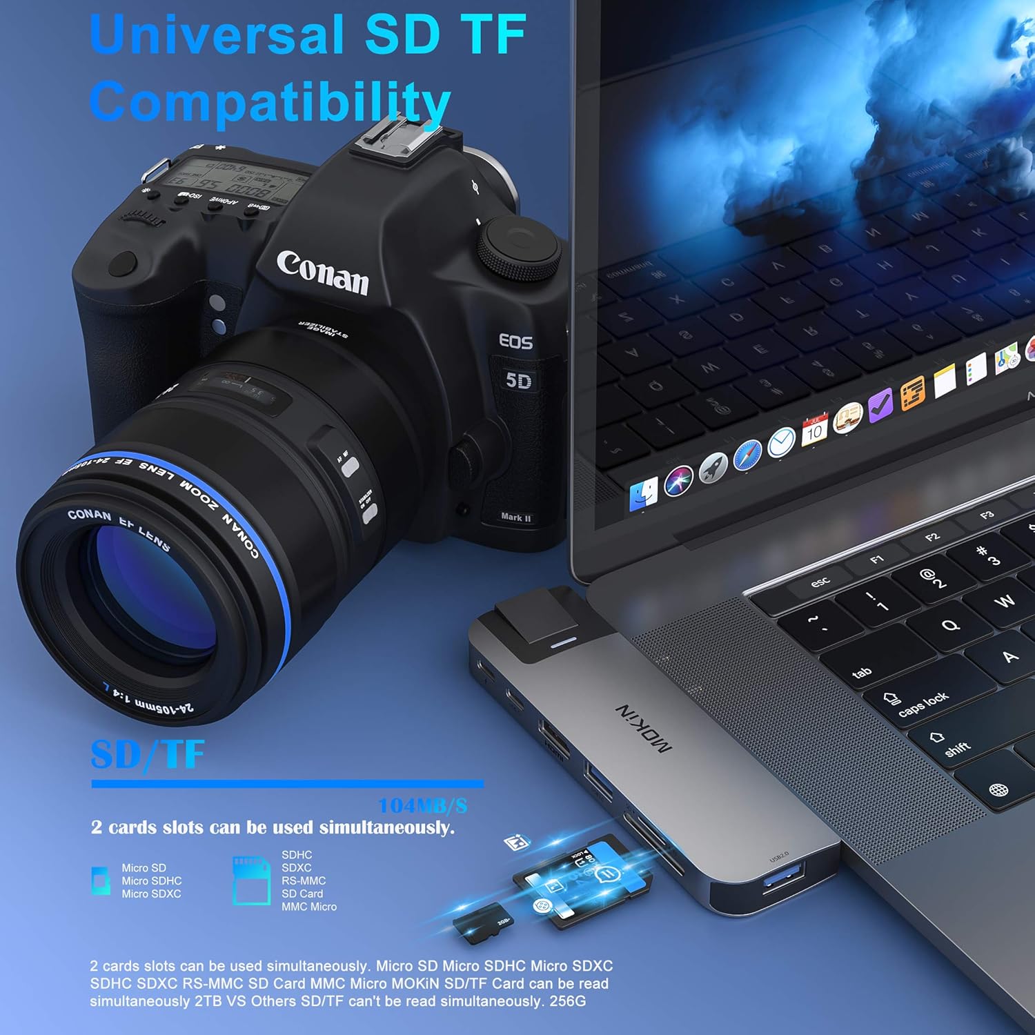 MacBook Pro USB Adapter, USB C Multiport Adapter Hub Mac Dongle for MacBook Pro/Air with 4K HDMI Port, Gigabit ethernet, 2 USB, TF/SD Card Reader, USB-C 100W PD and Thunderbolt 3: Electronics