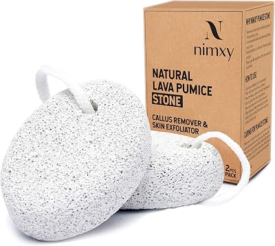 Nimxy Pumice Stone Set - 2 Pcs Natural Foot Scrubber & Callus Remover