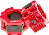 Iron Lab 2in Barbell Collars Pair ABS Locking Clamps Red Pro 2" view 2