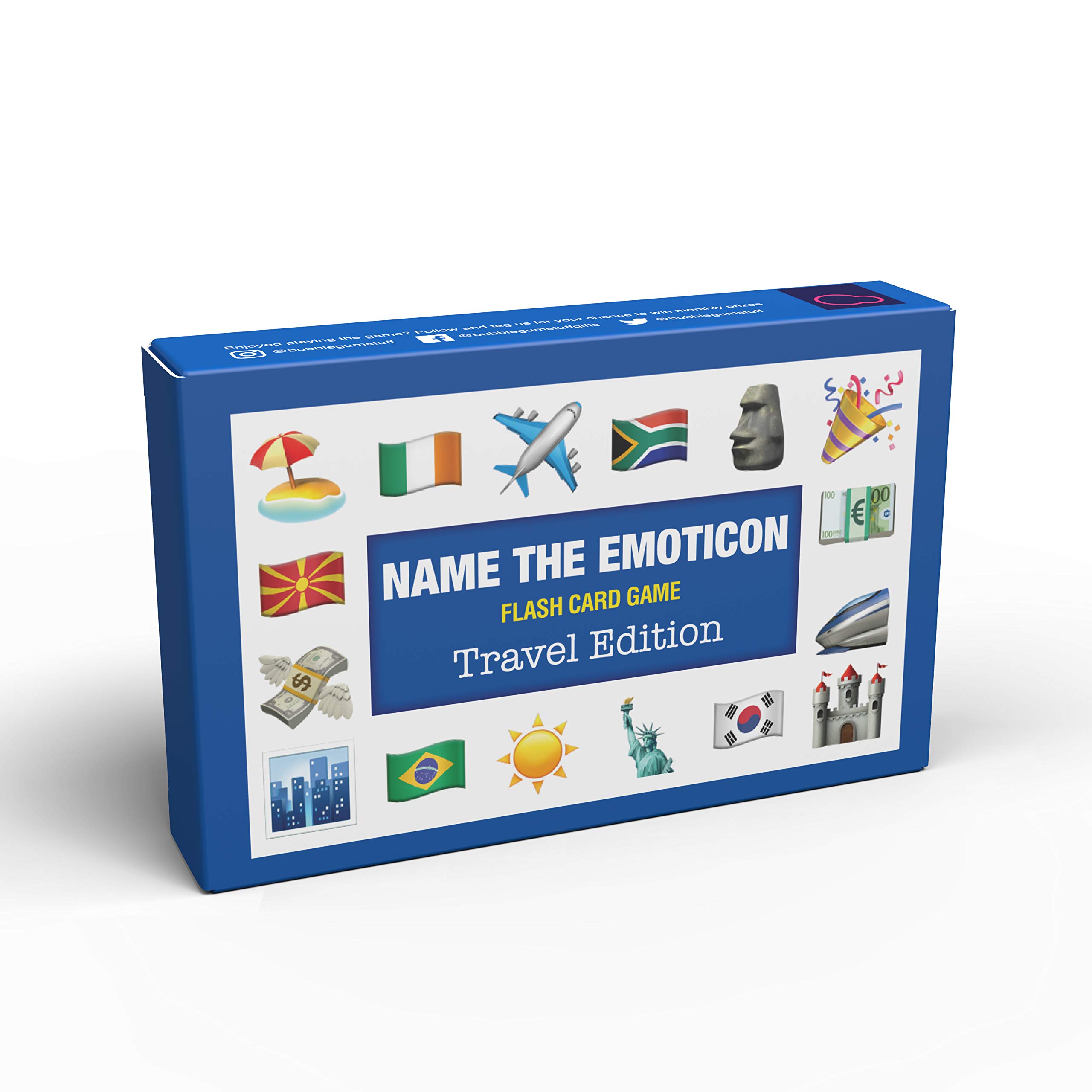 Bubblegum Stuff Name The Emoticon Game - Travel Edition - Emoticon Flash Card Board Game - Suitable For All Ages - Fun Family Game โ image 1