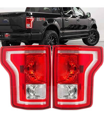 LED Tail Light Assembly For Ford F-150 2015-2017 – Right Passenger Side, Black Housing, HL3Z13404D