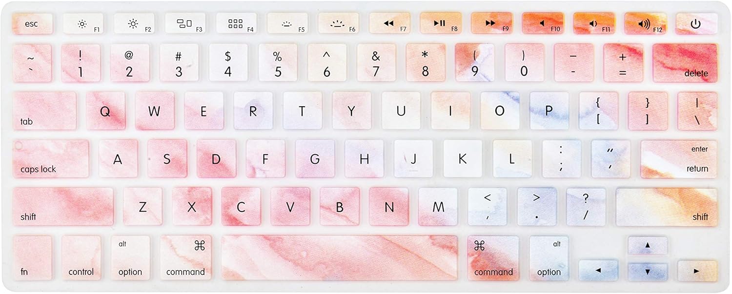 LuvCase Keyboard Cover Compatible with MacBook Pro 13/15 Inch (with/Without Retina Display, 2015 or Older Version),Older MacBook Air 13 Inch (A1466 / A1369, Release 2010-2017)(Pale Pink Mist)