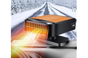 NCCEN Portable Car Heater,Car Heaters for Vehicle 12V Car Heater that Plugs into Cigarette Lighter, 360° Rotatable Windshield Defroster,2-in-1 Fast Heating and Cooling Function (Orange)