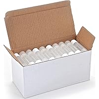 50, Clear, Empty, 5.5 ml Lip Balm Tubes with White Caps