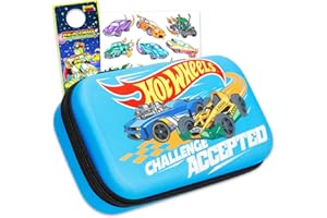 Hot Wheels Pencil Case for Kids, Boys - Bundle with Pencil Holder, Tattoos, More | Hot Wheels School Supplies Set