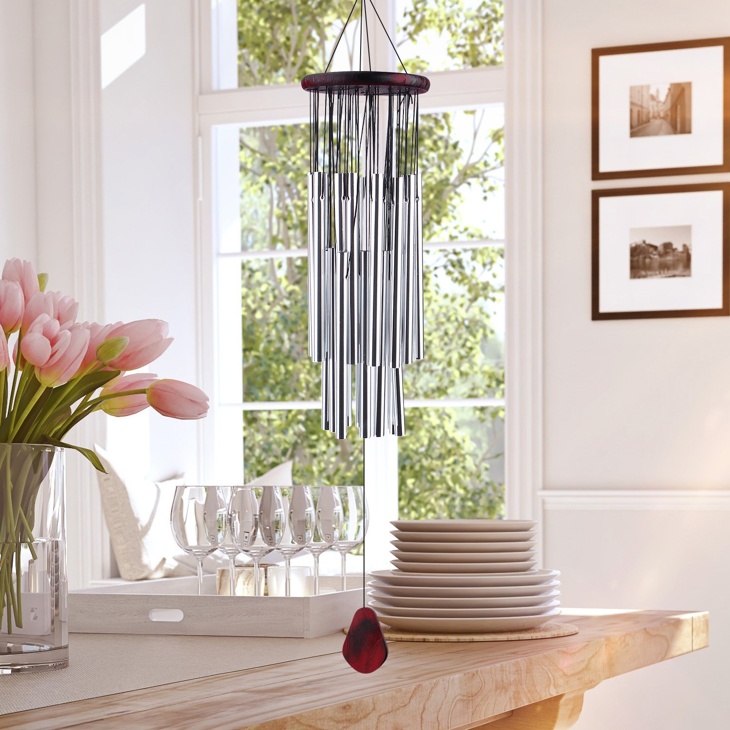 Amazing Grace Extra Large Wind Chimes 40" Deep Nature Echo Wind Chime