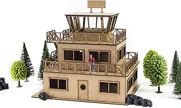 Edificio a escala torre de Control maqueta 1:32 para Pistas de Slot, Kit de Madera para Montar DIY Compatible con circuitos Coches Scalextric, Ninco Slot, Scalextric Original, Carrera y ScaleAuto: Amazon.es: Juguetes