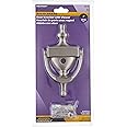 Hillman 852725 Satin Door Knocker, 7", Nickel with Viewer