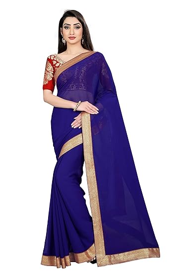 Anand Sarees Chiffon with Blouse Piece Saree