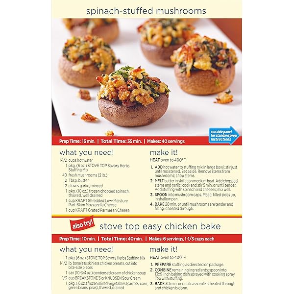 STOVE TOP SAVORY HERBS STUFFING MIX, 6 OZ BOX