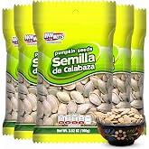 WINNUTS Semillas de Calabaza Mexicana (5 Pack, 3.52 Oz Each) | Roasted Pumpkin Seeds to Eat | Pepitas Roasted Salted with Shell | Mexican Pumpkin Seeds | Pepitas &amp; Botanas Mexicanas