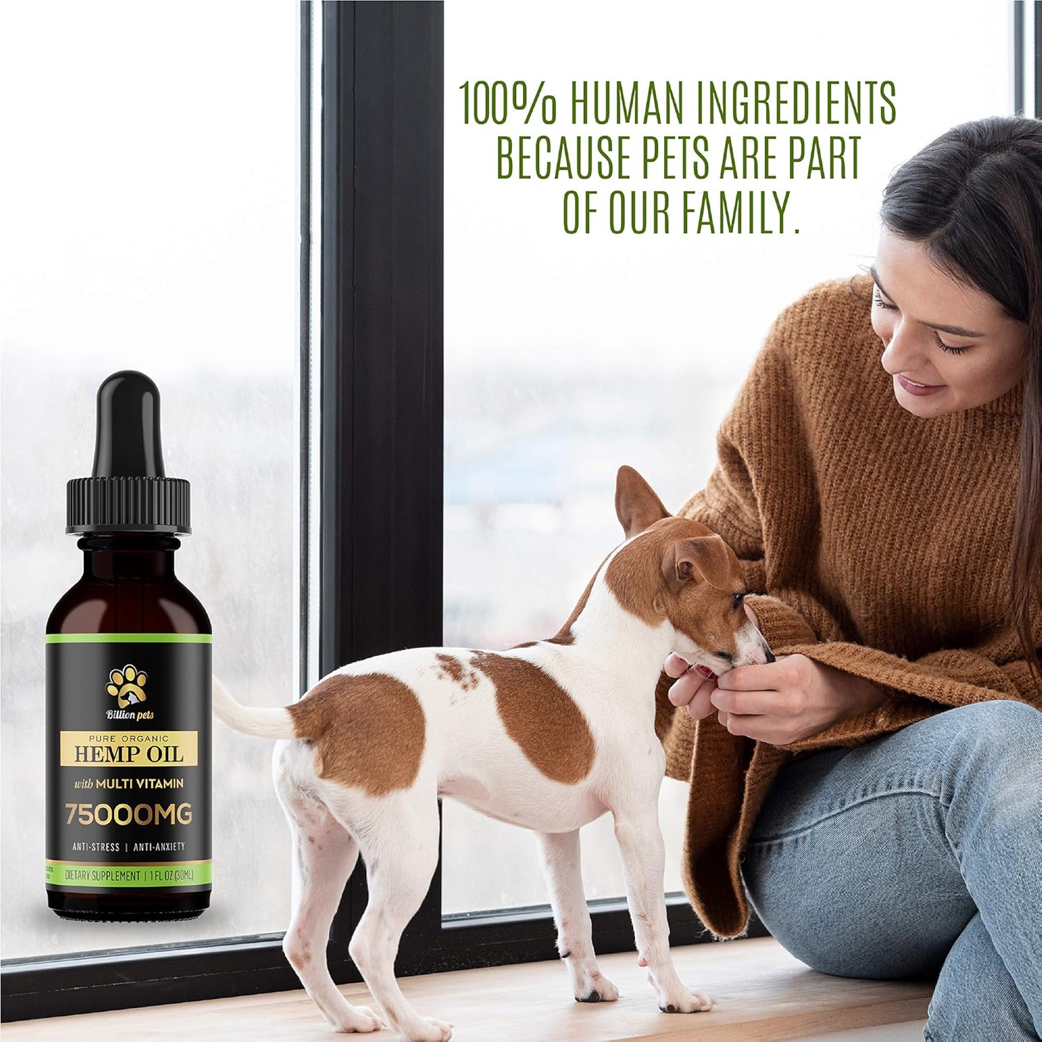 Billion Pets - Hemp Oil for Dogs and Cats - Hemp Oil Drops with Omega Fatty Acids - Hip and Joint Support and Skin Health : Pet Supplies