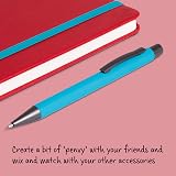 IF Bookaroo Pen Turquoise Soft Touch Colour Coated Black Ink view 2