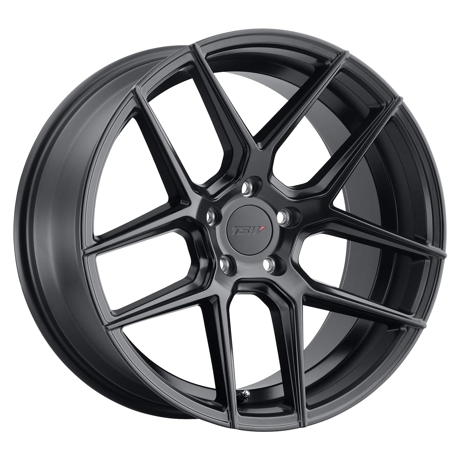  TSW TABAC Custom Wheel - 19" x 9.5", 20 Offset, 5x120.65 Bolt Pattern, 76.1mm Hub - Semi Gloss Black Rim