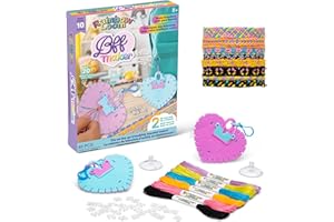 Rainbow Loom: BFF Bracelet Maker - DIY Friendship Bracelet Kit, Make 10 Bracelets, 2 Clip-On Makers, 6 Thread Colors, Jewelry Activity, Kids Ages 8+