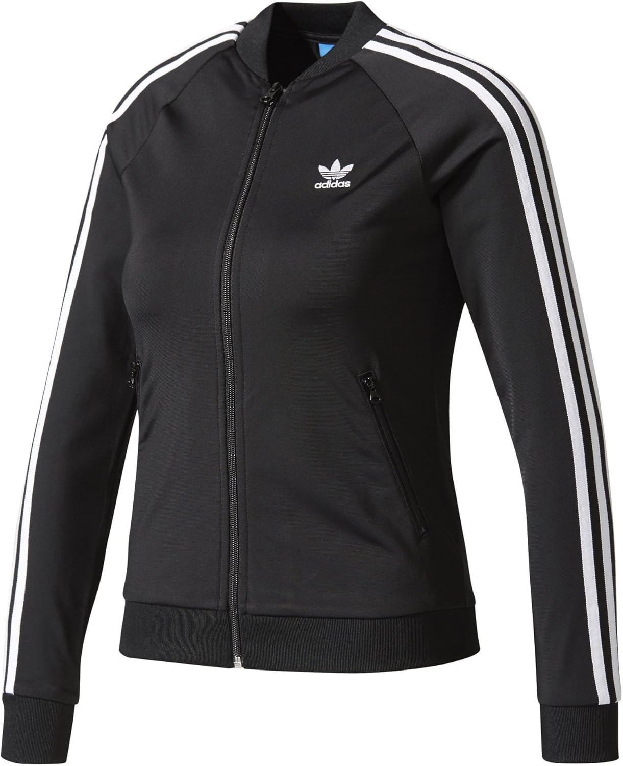 adidas jacket girls black and white