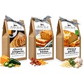 Rabbit Creek Beer Bread Mix Variety Pack of 3 &ndash; Cheesy Jalapeno, Cheddar Bacon &amp; Cheesy Garlic Beer Bread Mix