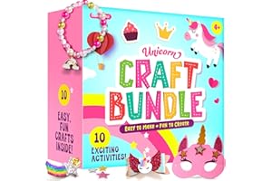Unicorn Craft Kit for Girls - 10 Projects - Gifts for 5 Year Old Girl - Arts and Crafts for Kids 4-8 - Toys for Ages 5-7 - 4 