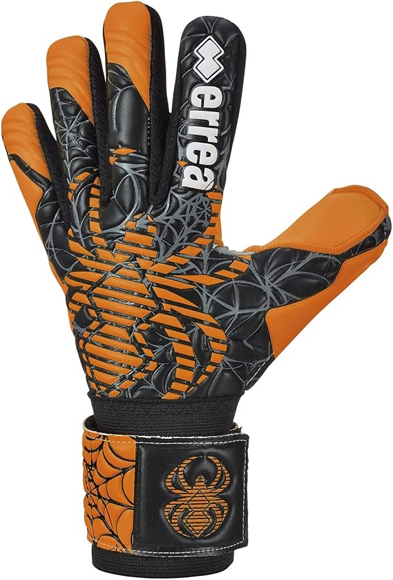 Errea goalkeeper gloves black spider CELEBRATION junior, ARANCIO FLUO